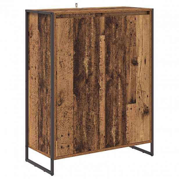 vidaXL Skříň na obuv Staré dřevo 79 x 36 x 100 cm Kompozitní dřevo