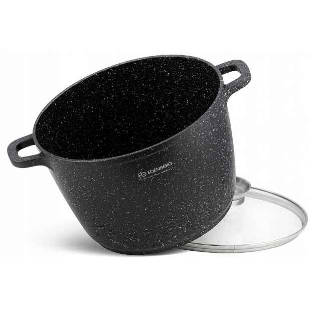 Vysoký Hrnec Mramorový Kotlík 28 CM 10 L Edenberg Premium Indukce Plyn