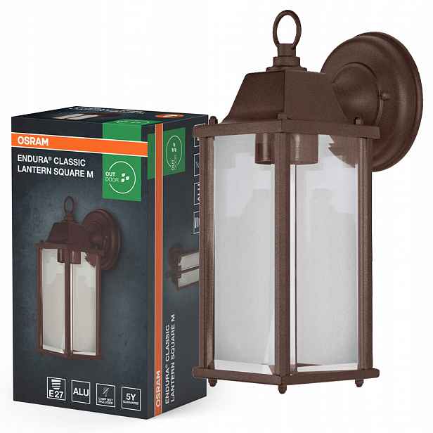 Zahradní nástěnné svítidlo Fasádní lampa Venkovní lampa E27 Hnědá IP43