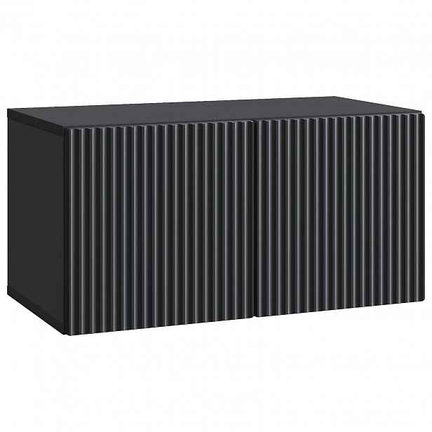 vidaXL Nástěnná TV skříň 59,5 x 31 x 30 cm Černá Kompozitní dřevo