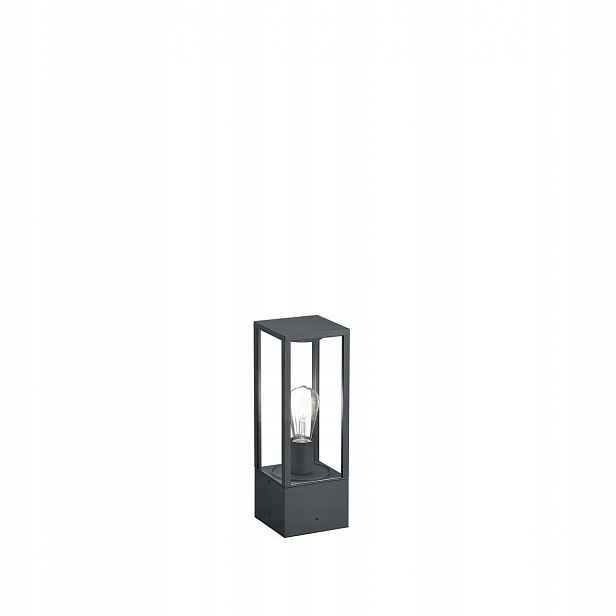 Lampa Zahradní sloupek Externes Šedý Kov 60W E27 40cm IP44 Koriel Trio