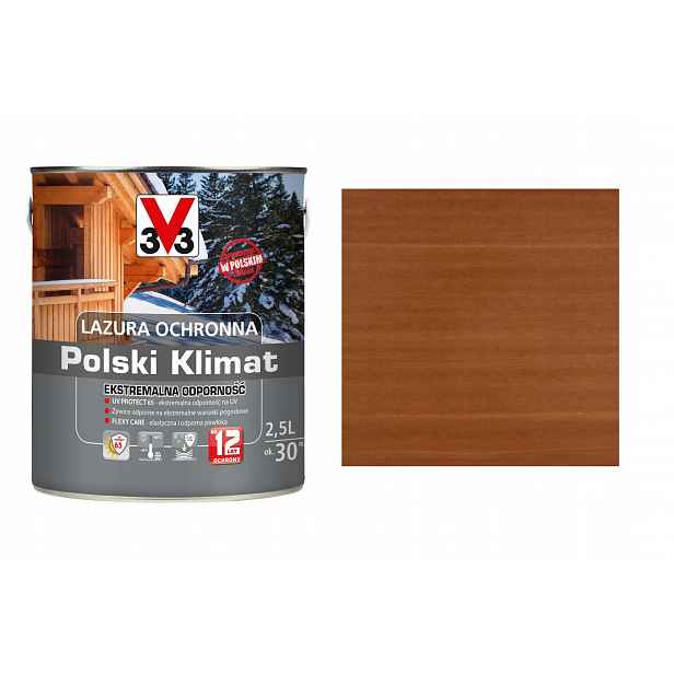Lazura V33 Polský Klima 12 let Borovice Oregon. 2,5L