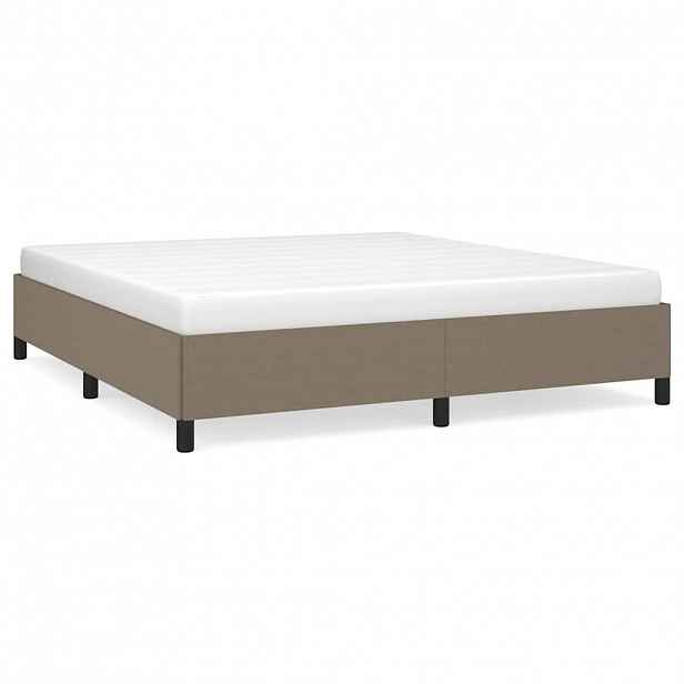 vidaXL Rám postele bez matrace taupe 160 x 200 cm textil