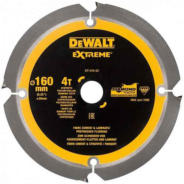 DeWALT - Řezný kotouč 160x20 mm, 4 zuby DT1470