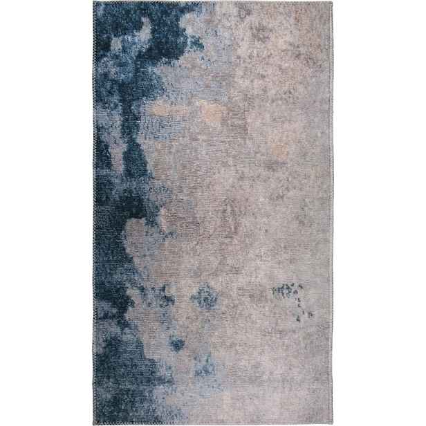 Modro-krémový pratelný koberec běhoun 200x80 cm - Vitaus