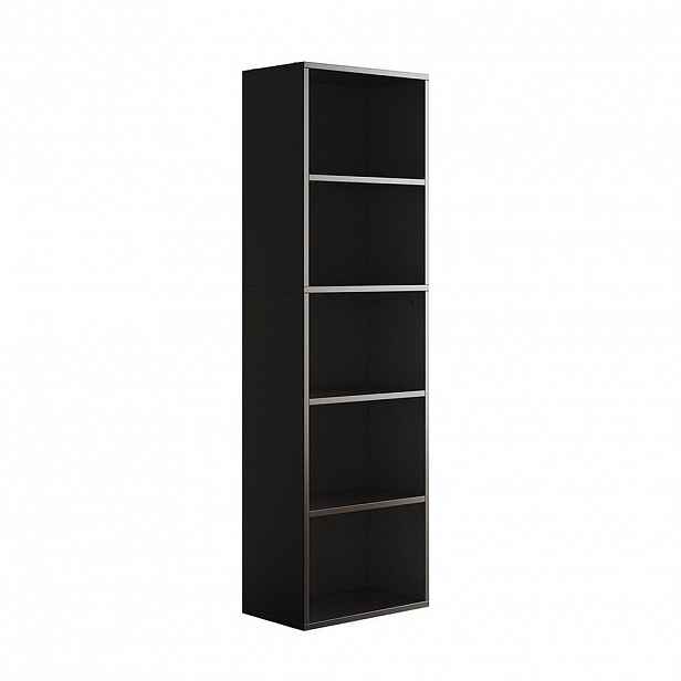 Vicco KNIHOVNA Bob Černá 40 x 132 cm s 5 přihrádkami