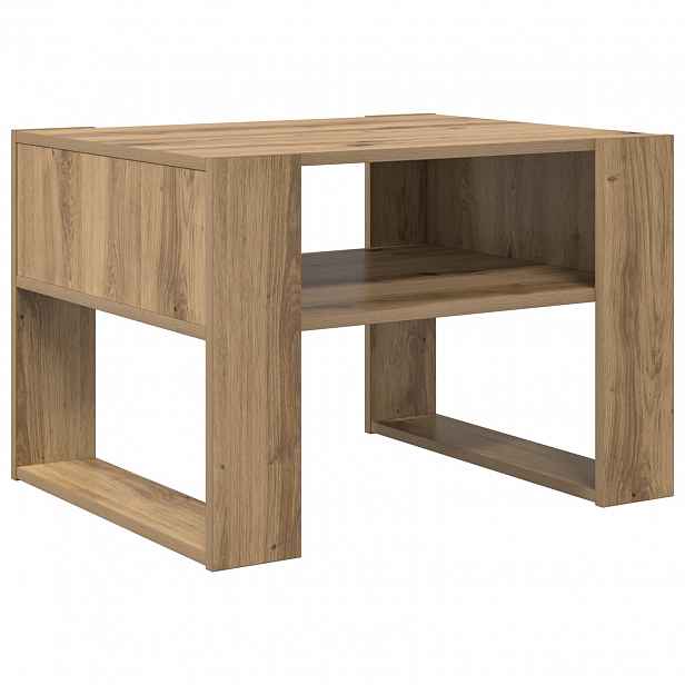 vidaXL Konferenční stolek Artisanový dub 66 x 53 x 45 cm