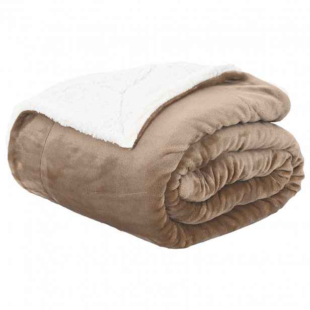 vidaXL Přehoz Velbloudí 130 x 150 cm 1 kg Fleece