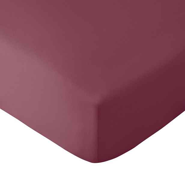 Vínové napínací prostěradlo 185x200 cm So Soft Non Iron – Catherine Lansfield
