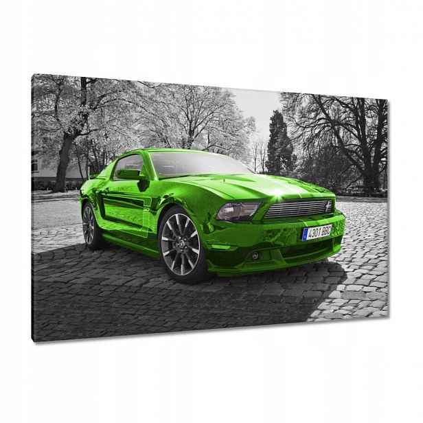 Obrazy 120x80 Zelený Ford Mustang Usa