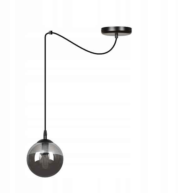 Emibig Závěsná lampa Gigi 1xE14 černá/grafit nastavitelná 200 cm