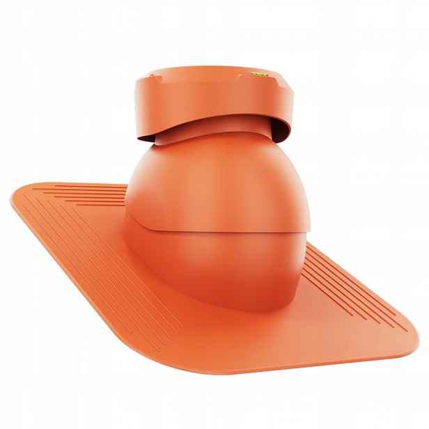 Krbový kanalizační ventilátor fi110 Pod Asfaltový Šindel/pape Cihlový Ral 8004