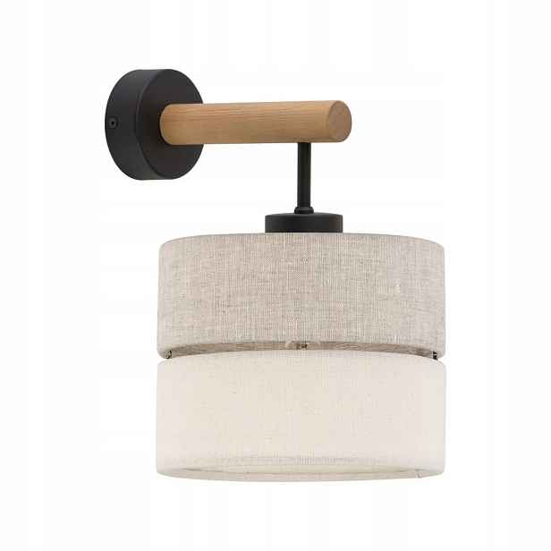Nástěnné svítidlo Lampa Hnědá Eco E27 Kov Dřevo 30 cm Tk Lighting