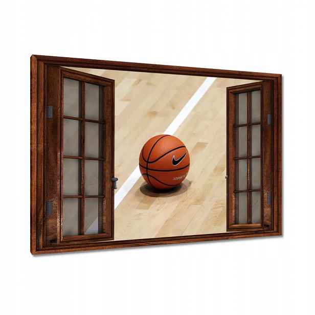 Obrazy 120x80 Basketbalový míč Koš