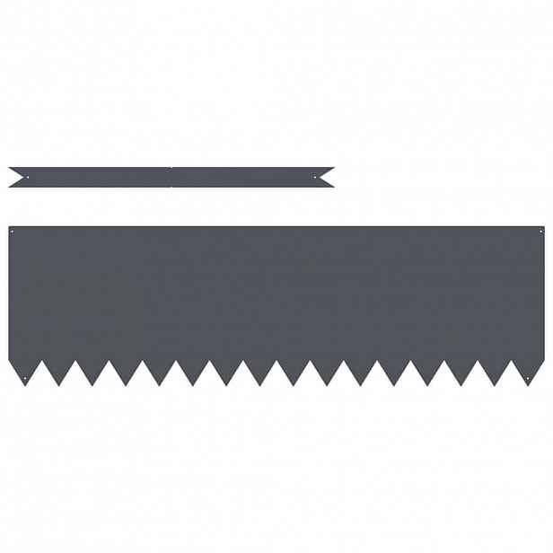 vidaXL Okraj trávníku 10 ks 100 x 0,05 x 30 cm Studeně válcovaná ocel