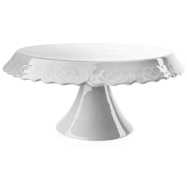 Affek Design MX0643 Podnos na dort Patera, šedý, 25,5 x 13,3 cm