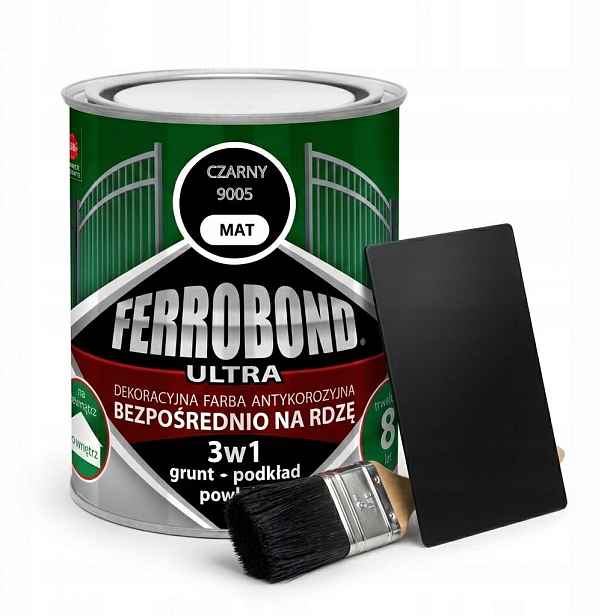 Barva na železo a litinu na rez, antikorozní, černá, Mat 2,5L