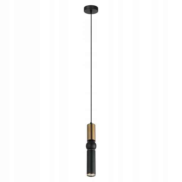 Italux Isidora závěsná lampa černá/starožitná hnědá 1xGU10 25W IP20