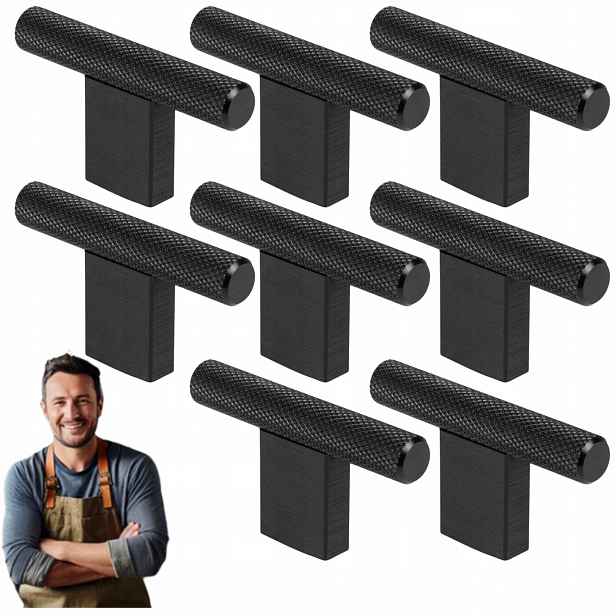 Nábytková Úchytka Barro Černý Radel 8ks