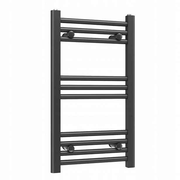 Ohřívač Basic 40x70 cm černý koupelnový žebříkový radiátor Gamma