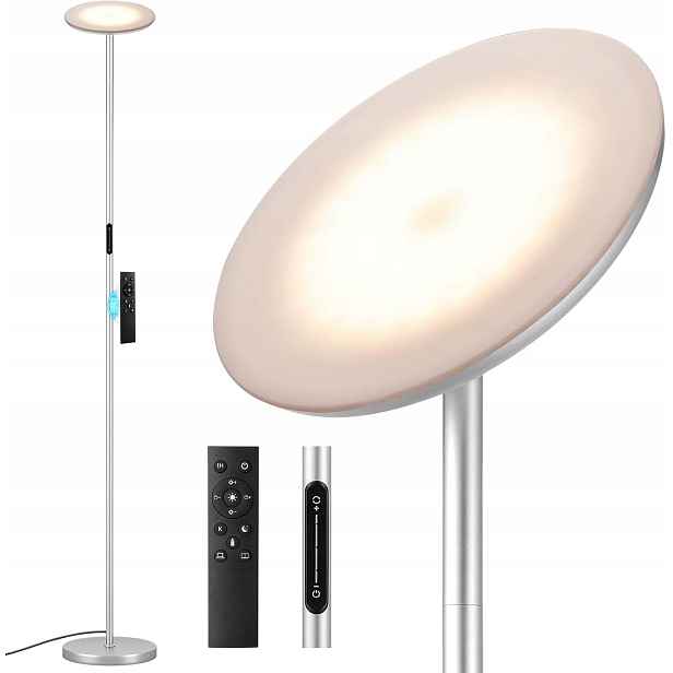 Preeotti Podlahová Lampa 176 CM Stmívatelná S Dálkovým Ovládáním 3000-5000K, moderní