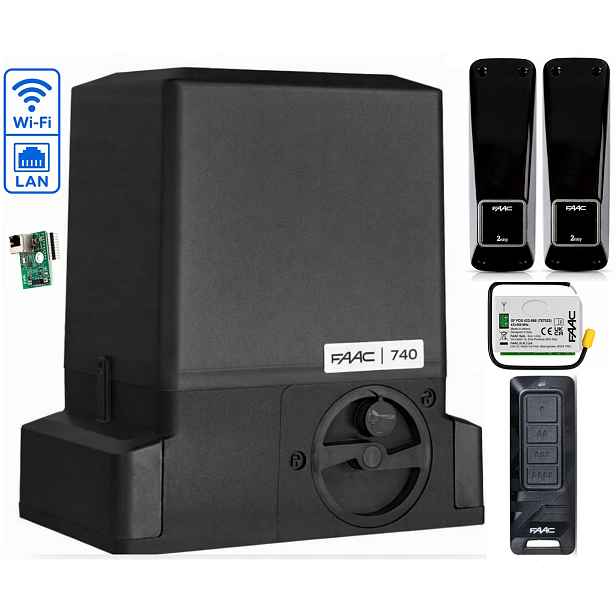 Pohon pro posuvnou bránu Faac 740C DELTA2 do 500 kg Wifi Lan