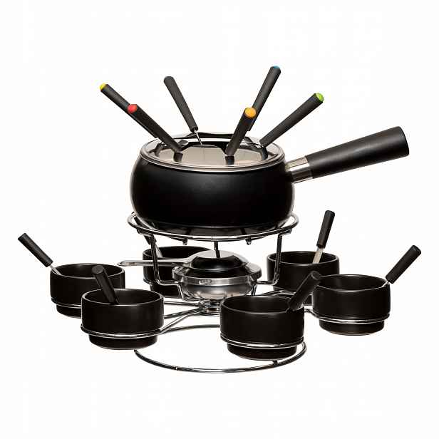 Rotační Keramický Fondue Set Pro 6 Osob, Objem 1300 ML 34X24X34 CM