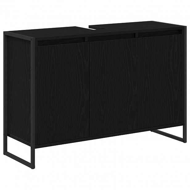 vidaXL Koupelnová skříň Černý dub 90 x 30 x 60 cm Kompozitní dřevo