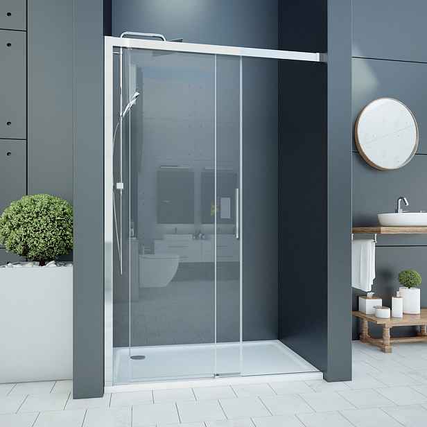 WELLNESS B2 150 Sprchové dveře zasouvací 147-151cm, sklo 6mm