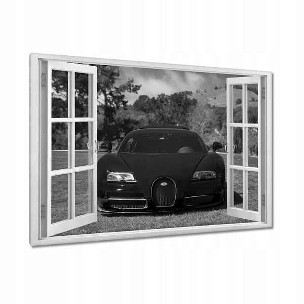 Obrazy 120x80 Černé Bugatti Auto