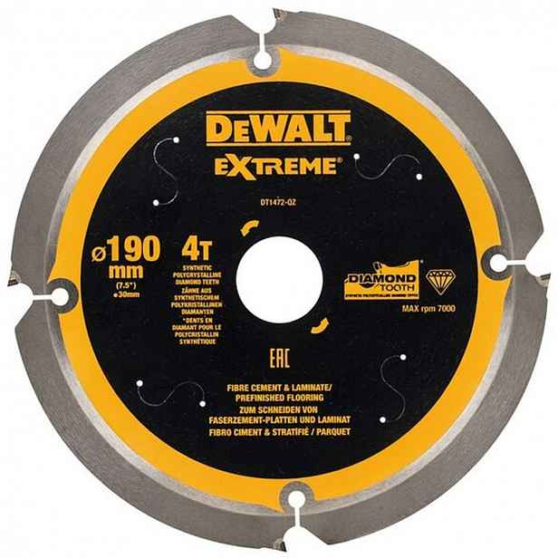 DeWALT - Řezný kotouč 190x30 mm, 4 zuby DT1472