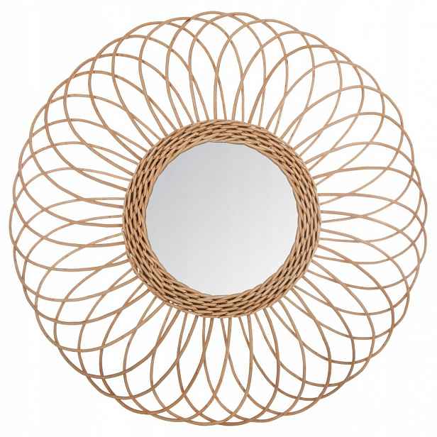 Proutěné zrcadlo do předsíně 57 cm Boho