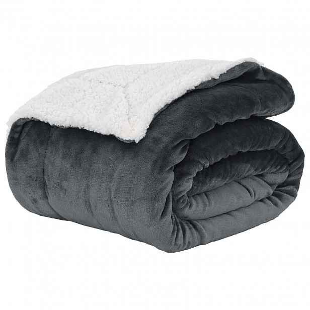 vidaXL Přehoz Tmavě šedá 130 x 150 cm 1 kg Fleece