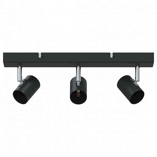 vidaXL Stropní bodové světlo s reflektory Černá 38 x 6,5 x 11,5 cm Kov