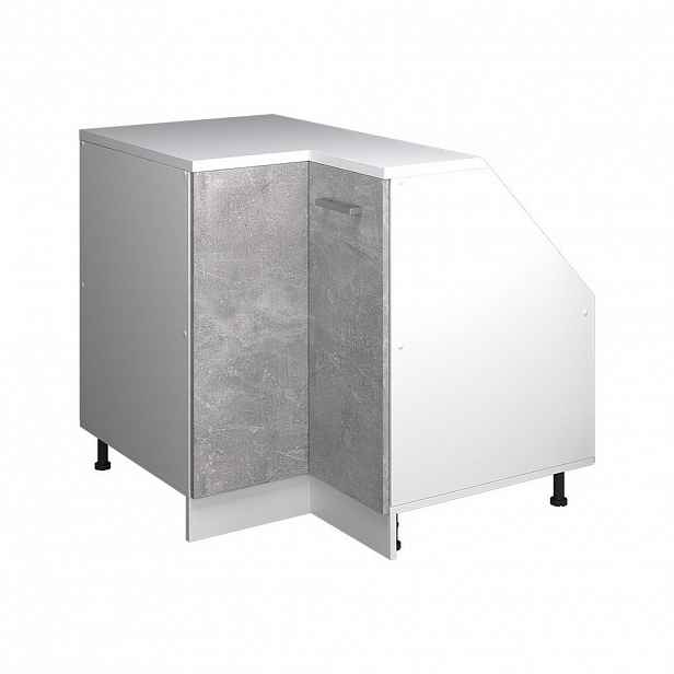 Vicco ROHOVÁ KUCHYŇSKÁ SKŘÍŇKA POD ŠIKMOU STŘECHU R-Line Beton 75.6 cm s 1 dveřmi, korpus skříně hloubka 60 cm