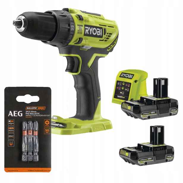 Ryobi aku vrtačka 2x 2Ah nabíječka Dárek Xmas