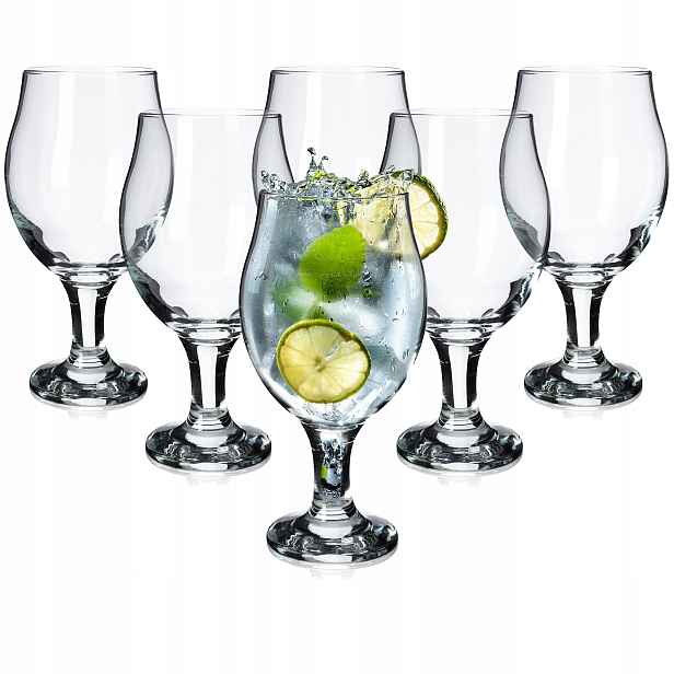 Sklenice Na Pivo Ginu Toniku Drinků 570ml Sada Sklenic 6 Ks