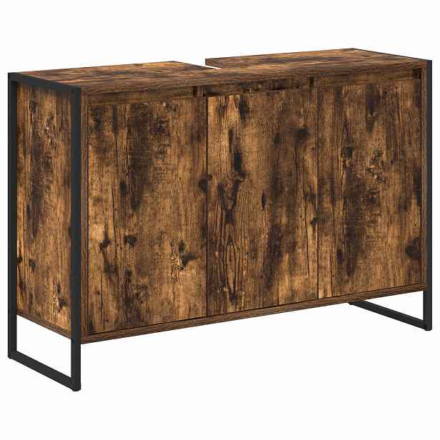 vidaXL Koupelnová skříň Kouřový dub 90 x 30 x 60 cm Kompozitní dřevo