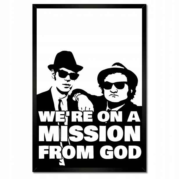 Plakáty v rámu 40x60 Blues Brothers Mission