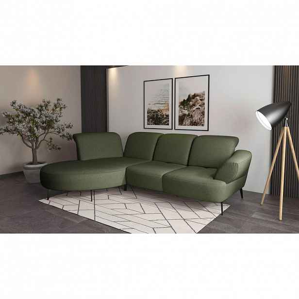 Sit & More ROHOVÁ SEDAČKA, textil, olivově zelená