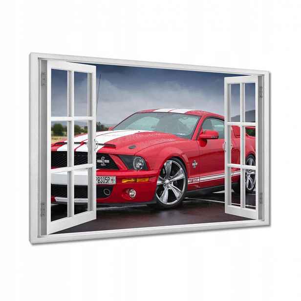 Obrazy 120x80 Červený Ford Mustang Usa