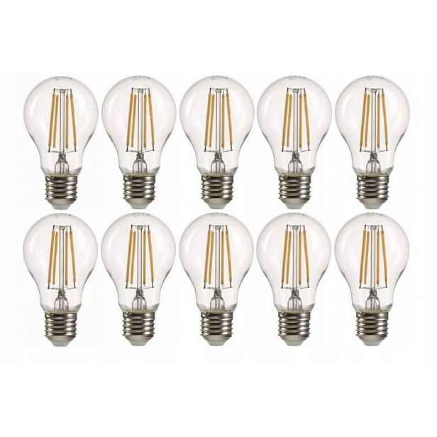 Balení 10 Ks Led žárovka E27 12W A70 čirá retro