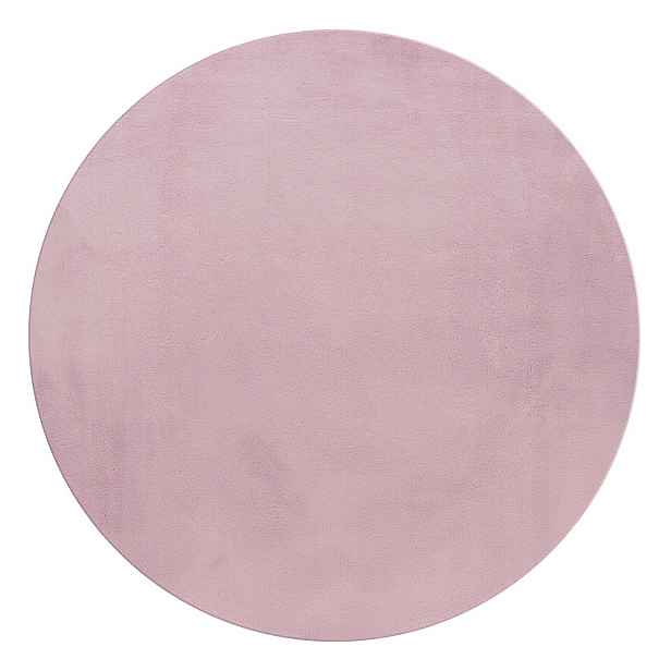 Kusový koberec Pouffy 5100 Rose kruh, 120x120 (průměr) kruh, růžová, obývací pokoj, Ayyildiz