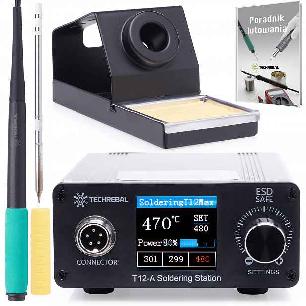 Silná pájecí stanice Pájecí Pero Techrebal T12A 75W na hroty T12
