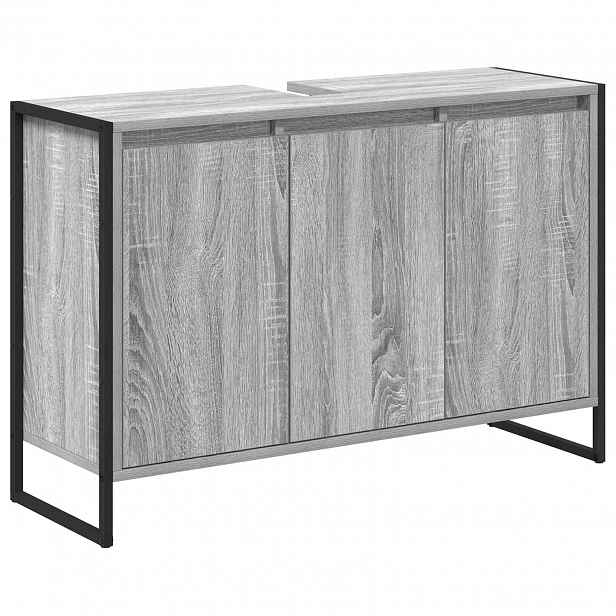 vidaXL Koupelnová skříň Šedá Sonoma 90 x 30 x 60 cm Kompozitní dřevo