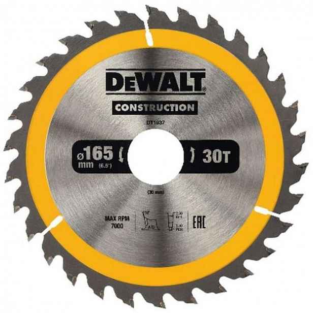 DeWALT - Pilový kotouč 165x30 mm, 30 zubů DT1937