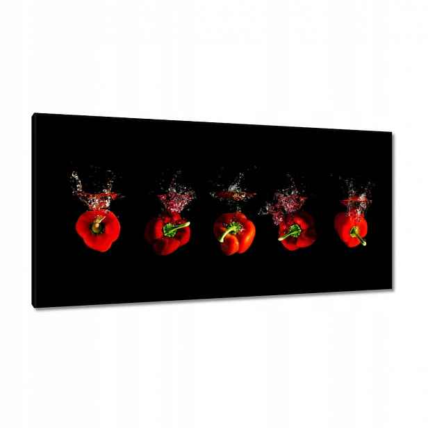 Obrazy 115x55 Červené papriky