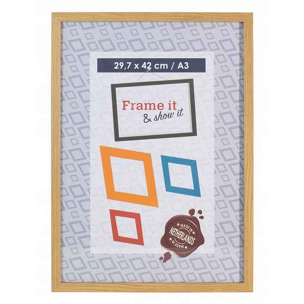 Rámeček dřevěný Mdf Smart dubový 50x70 cm Plexi
