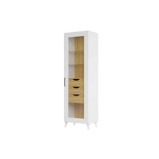 Szynaka Vitrína Barris 10 60 cm ořech americký/bílá