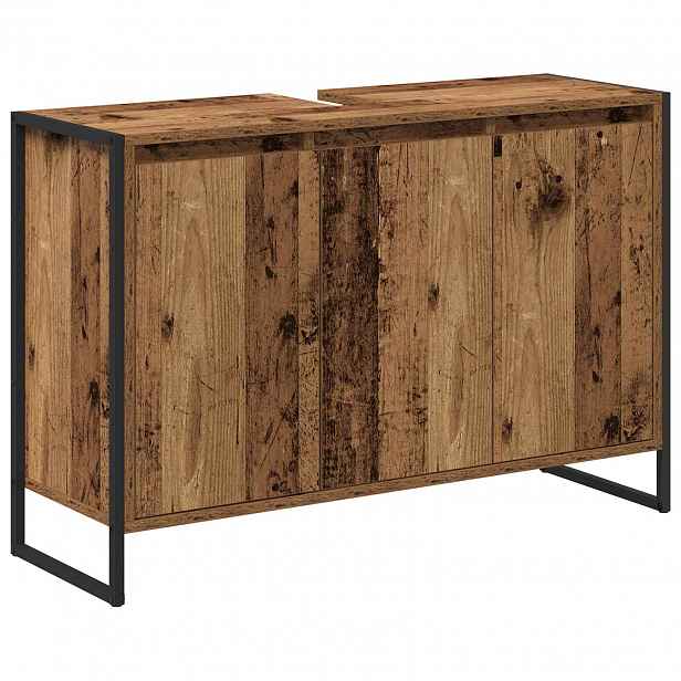 vidaXL Koupelnová skříň Staré dřevo 90 x 30 x 60 cm Kompozitní dřevo